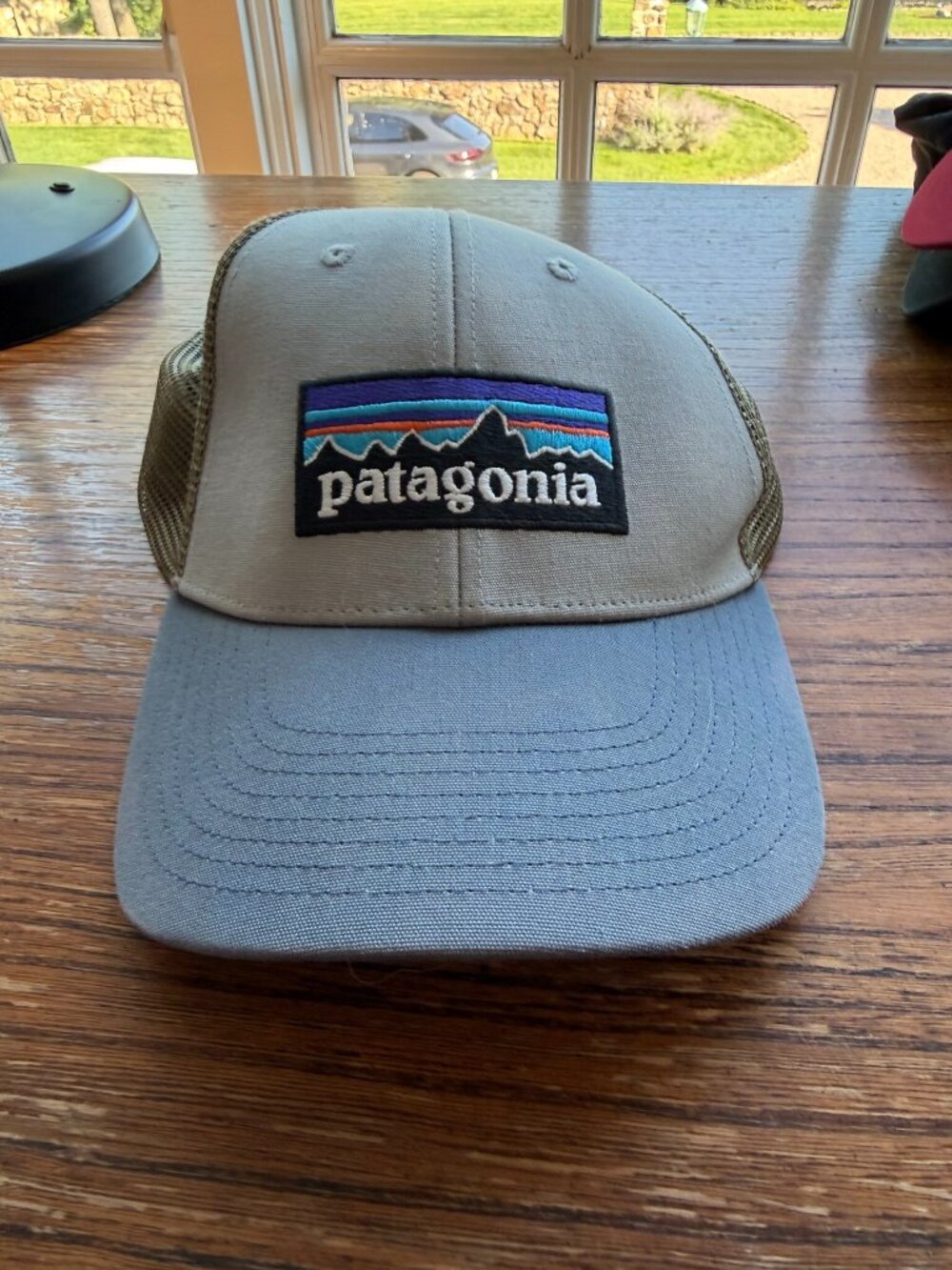 Patagonia P-6 Logo Trucker Hat Gray Olive Mesh Snapback